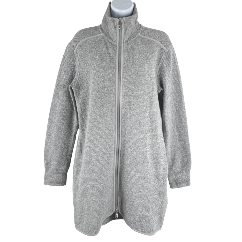 Lululemon On‎ Repeat Jacket Size 6 Heathered Core Light Grey Full Zip DR-1829